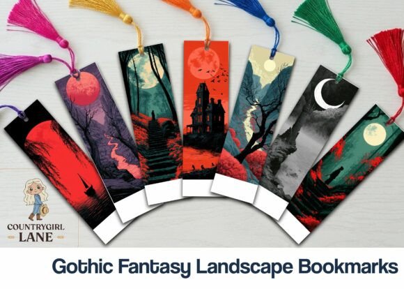 Download Gothic Fantasy Landscape Bookmarks - Premium Bundle